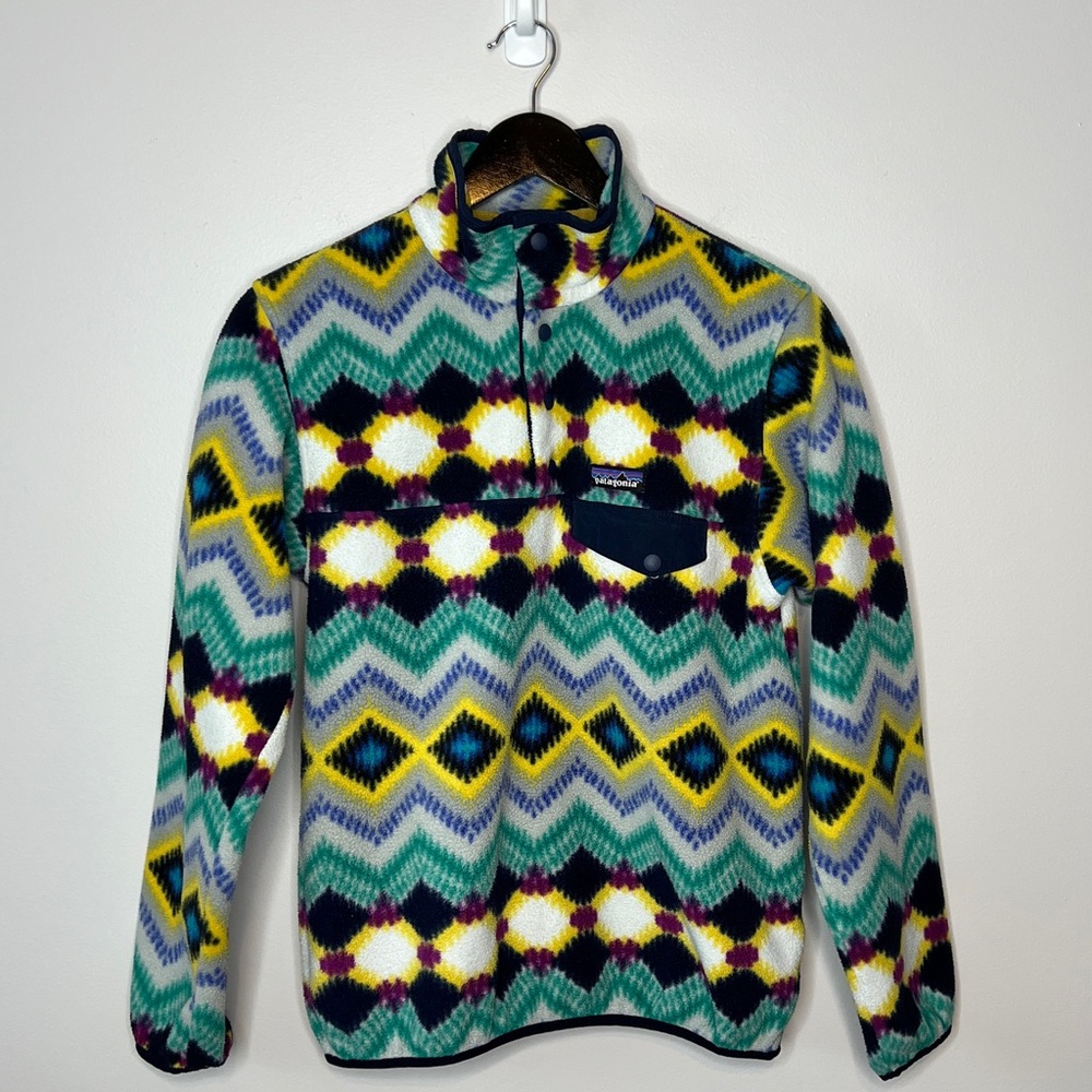 Patagonia Synchilla Snap-T Fleece Pullover Timber Twist Aztec Size Small